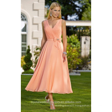 Wholesale Good Quality Elegant New V Neck Chiffon Lace Short A Line Bridesmaid Dresses LBS13